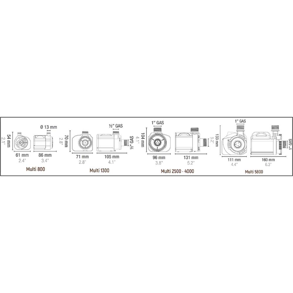 Sicce Pompa Multi 5800 regolabile 5760l/h
