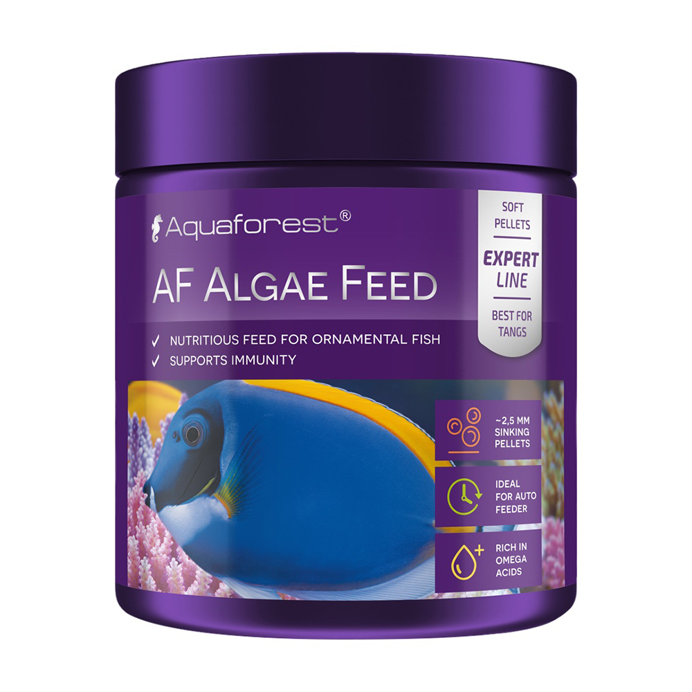 Aquaforest Algae Feed Alimento granulare affondante vegetale 2,5mm per pesci marini 120g