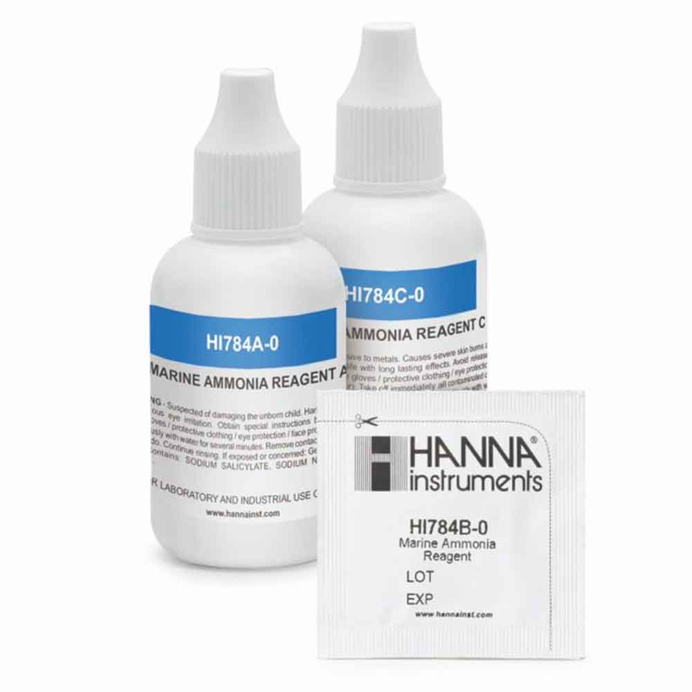 Hanna Instruments HI784-25 Reagenti per Test Ammoniaca acqua marina 25 Test