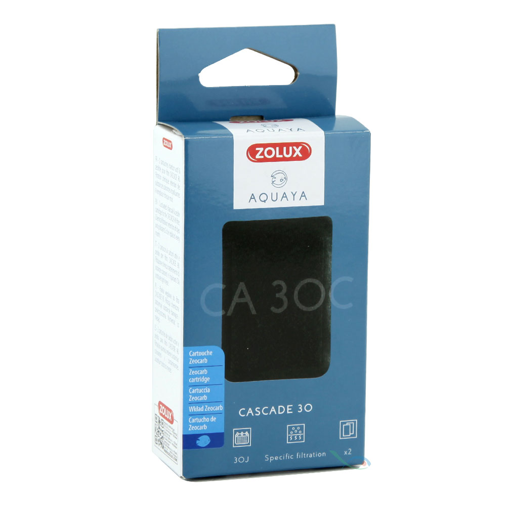 Zolux Aquaya Zeocarb Carbone e Zeolite per Filtro interno Cascade 30 2pz
