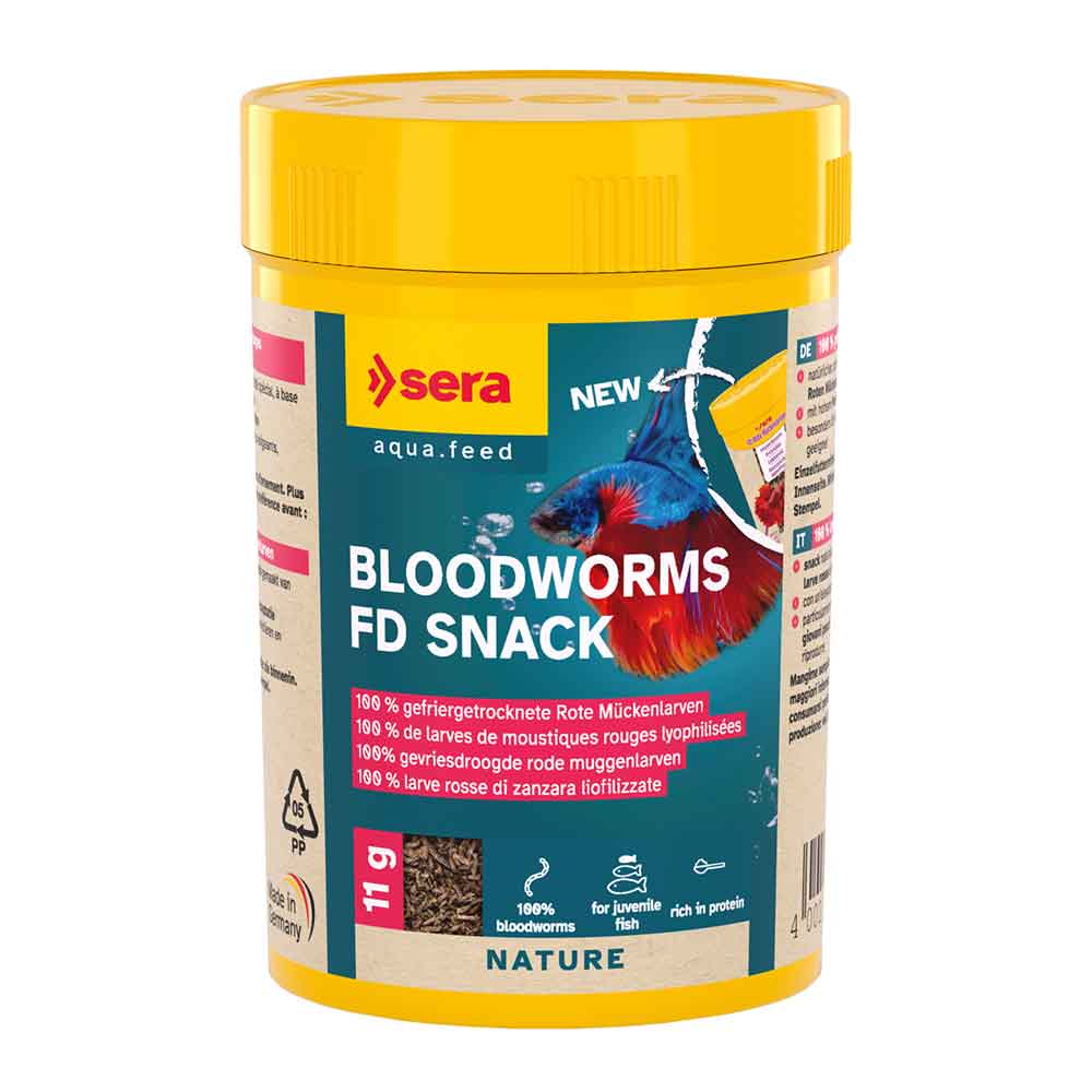 Sera Bloodworms FD Snack Larve Rosse di Zanzara 100ml 11g