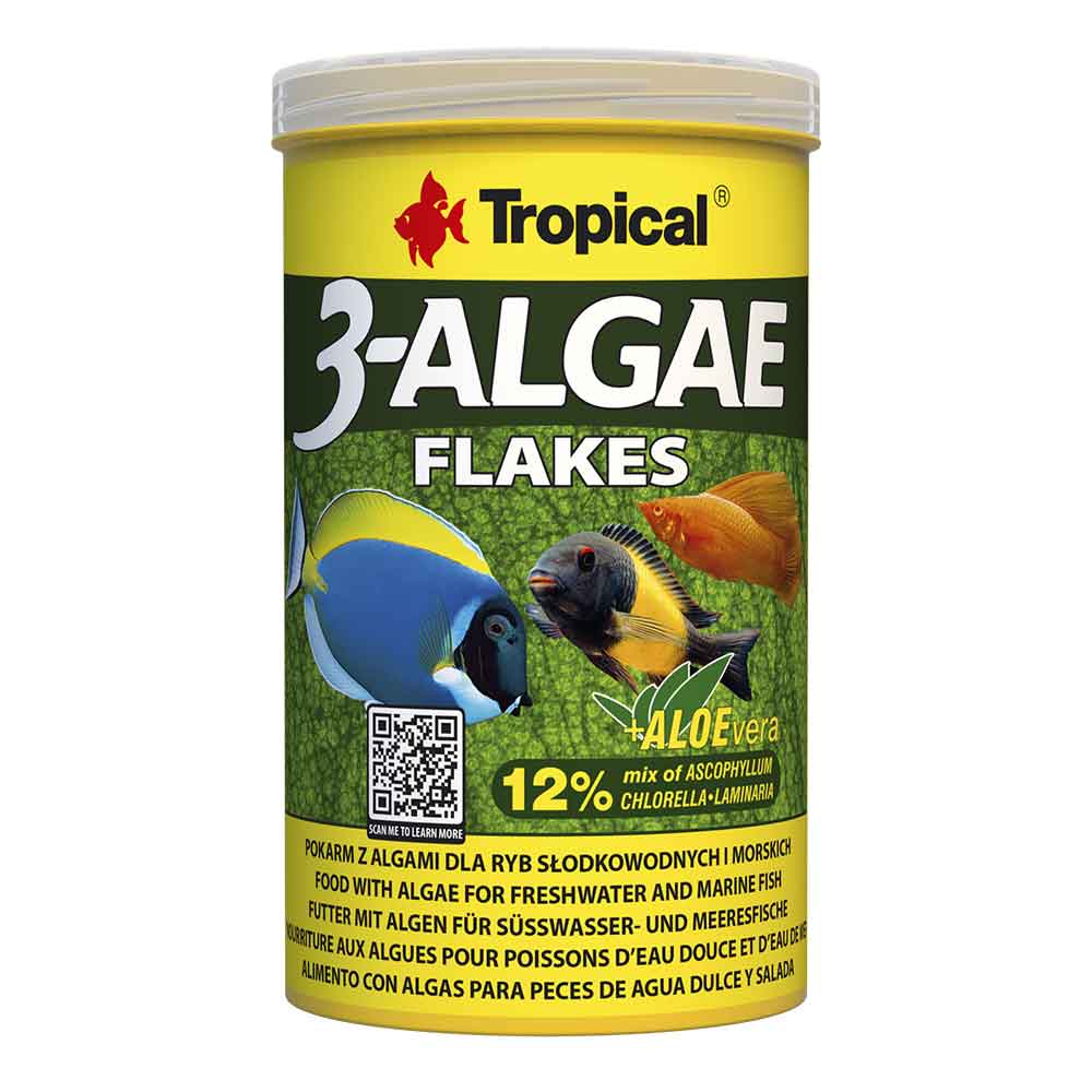 Tropical 3-Algae Flakes Mangime in scaglie vegetale 250ml 50g