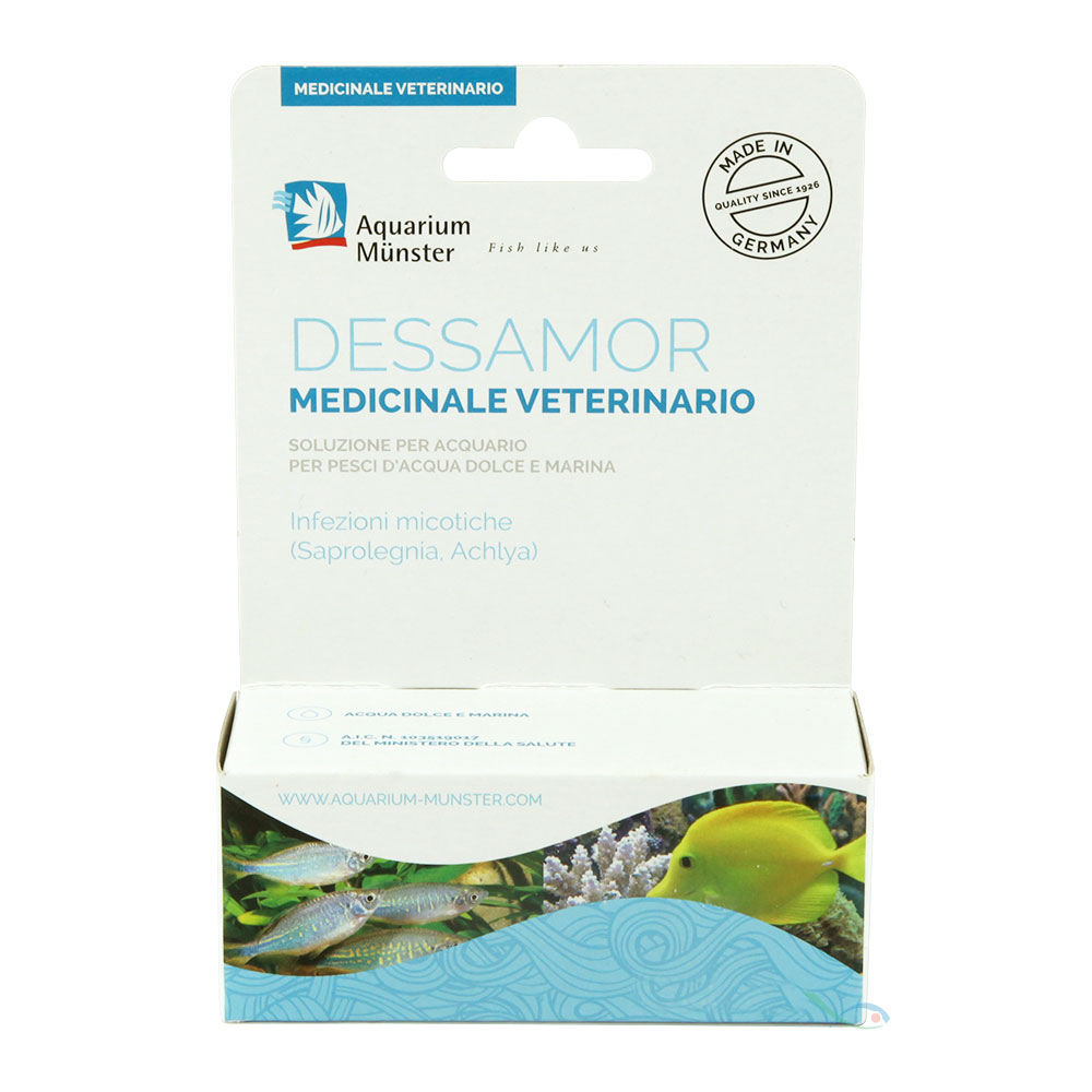 Aquarium Munster Dessamor Medicinale Veterinario 100ml per 2000lt