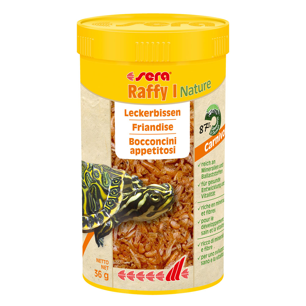 Sera Raffy I Nature Leccornie con Gammarus per Tartarughe e Sauri 250ml 36gr