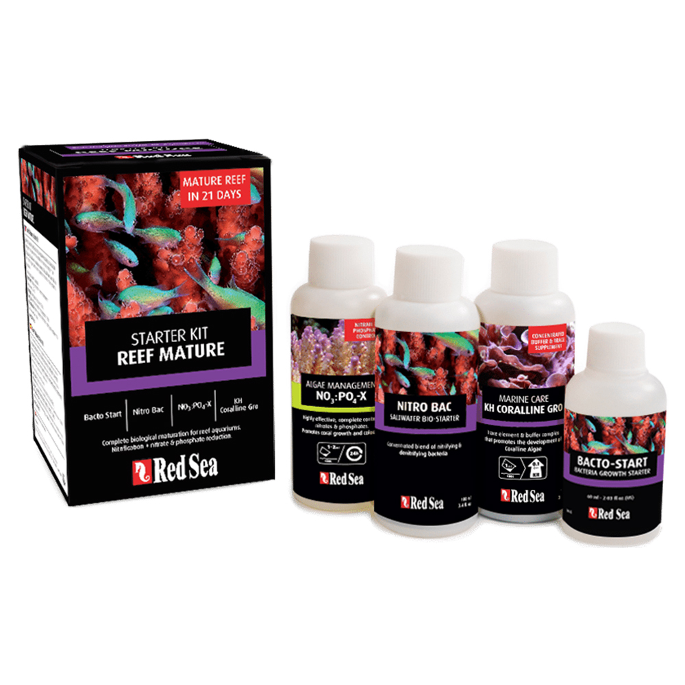 Red Sea Starter Kit Reef Mature (Bacto Start, Nitro Bac, NO3-PO4-X, KH Coralline Gro)