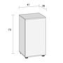 Juwel Supporto Vio Cube 54 Nero 41x36x73H cm